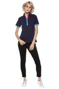 Navy Solid Polo T-Shirt - MODA ELEMENTI