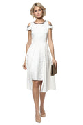 Dream White Cold Shoulder Midi Dress - MODA ELEMENTI