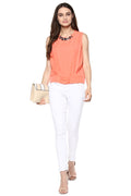 Solid Neon Sleeveless Casual Top - MODA ELEMENTI