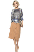 Matrix Checkered Printed Top - MODA ELEMENTI