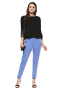 Comfy Match Solid Blue Jeggings - MODA ELEMENTI