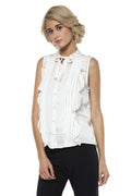 Ruffle Tie Casual Top - MODA ELEMENTI