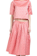 Polka Crop Top Skirt Combo - MODA ELEMENTI