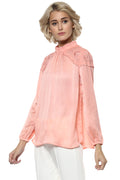 Shoulder Embroidered Casual Top - MODA ELEMENTI