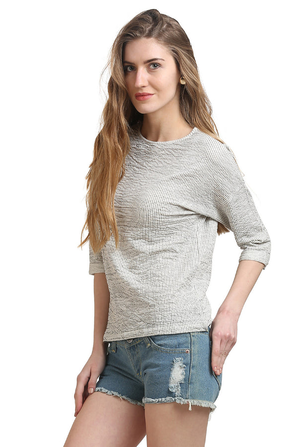 Laser Strip Duster Casual Top - MODA ELEMENTI