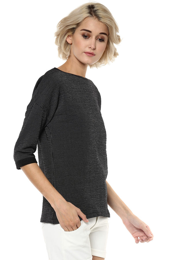 Laser Strip Duster Casual Top - MODA ELEMENTI