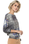 Matrix Checkered Printed Top - MODA ELEMENTI