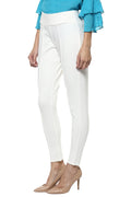 Comfy Match Solid White Jeggings - MODA ELEMENTI