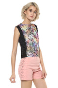 Floral Printed Crop Top - MODA ELEMENTI