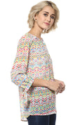 Multi Wave Geometric Tunic - MODA ELEMENTI