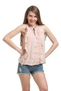 Ruffle Tie Casual Top - MODA ELEMENTI