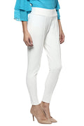 Comfy Match Solid White Jeggings - MODA ELEMENTI