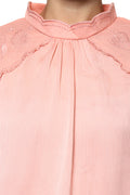 Shoulder Embroidered Casual Top - MODA ELEMENTI