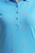 Embroidered Leaf Polo T-Shirt - MODA ELEMENTI