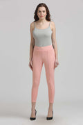 Peach Solid Jeggings - MODA ELEMENTI