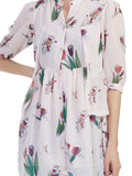 Front Buttoned Floral Printed Dress