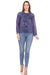Blue Solid Polyster Regular long sleeves Top