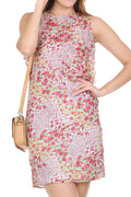 Georgette Multicolor Floral Print Midi Dress