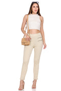 Solid fit Beige Leggings for women