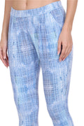 Solid fit Blue Leggings for women