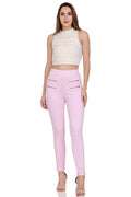 Solid fit pink Leggings for women