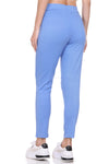 Solid fit Blue Leggings for women