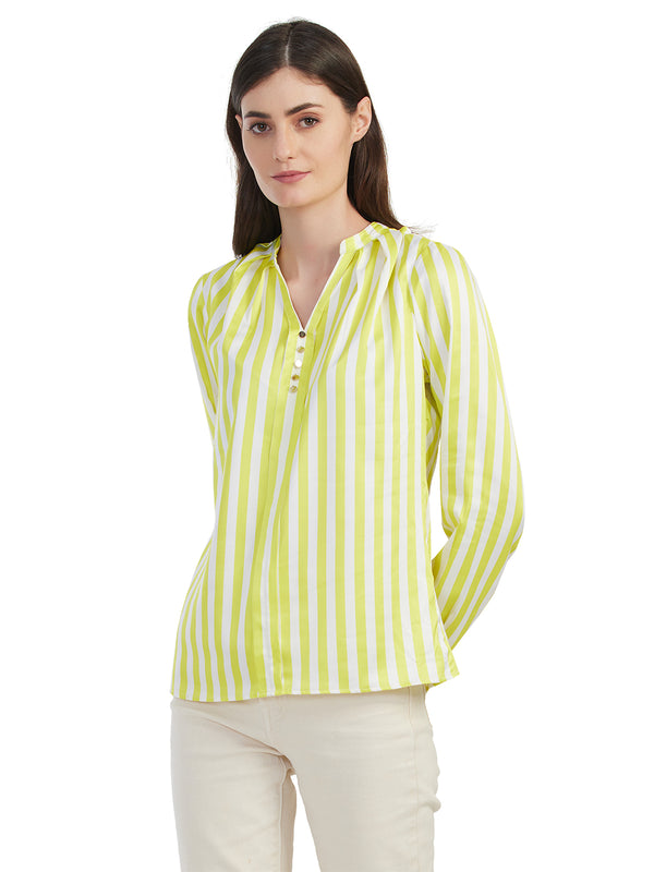 Moda Elementi Abstract Patterned Women Printed Shirt