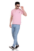 Solid Men Mandarin Collar White T-Shirt