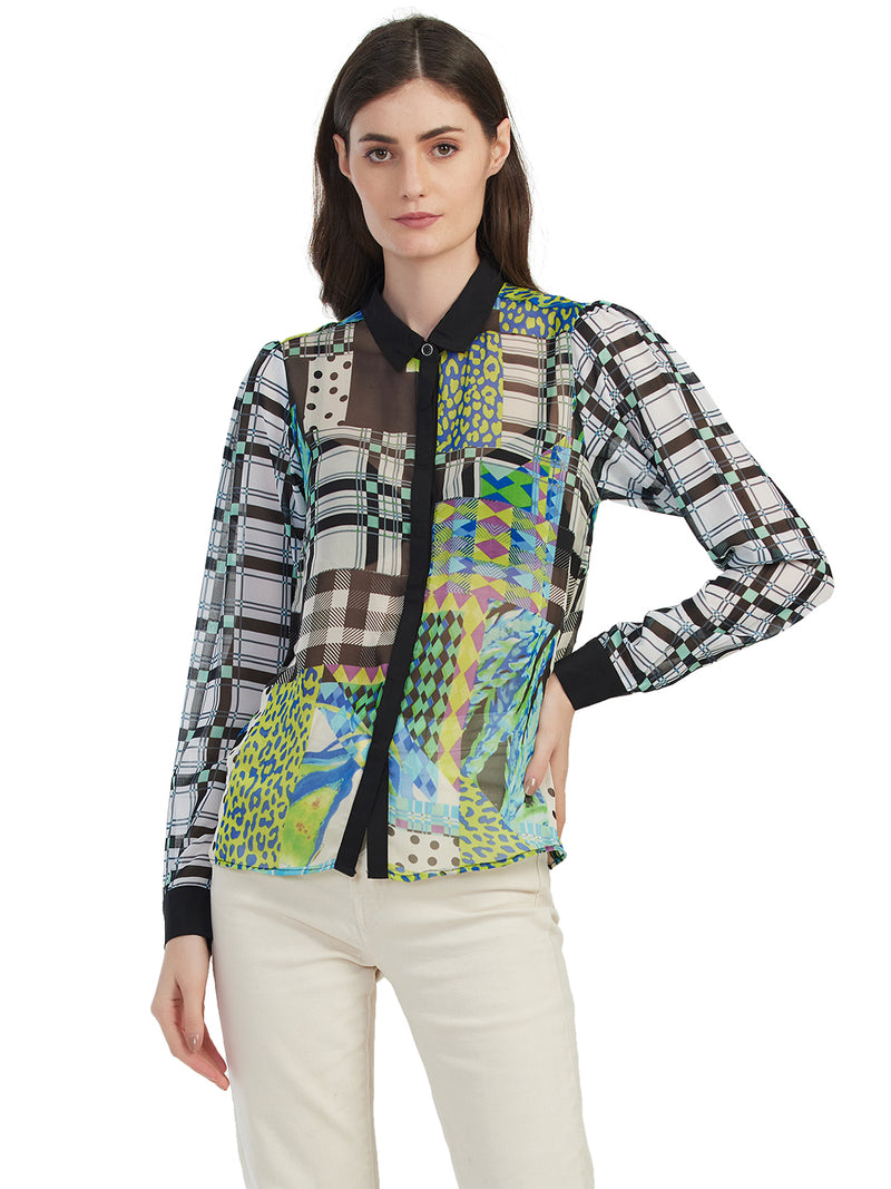 Full Sleeve Printed Casual Shirt