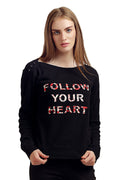 Follow Your Heart Full Sleeve Top - MODA ELEMENTI