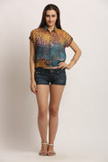Animal Print Crop Shirt - MODA ELEMENTI