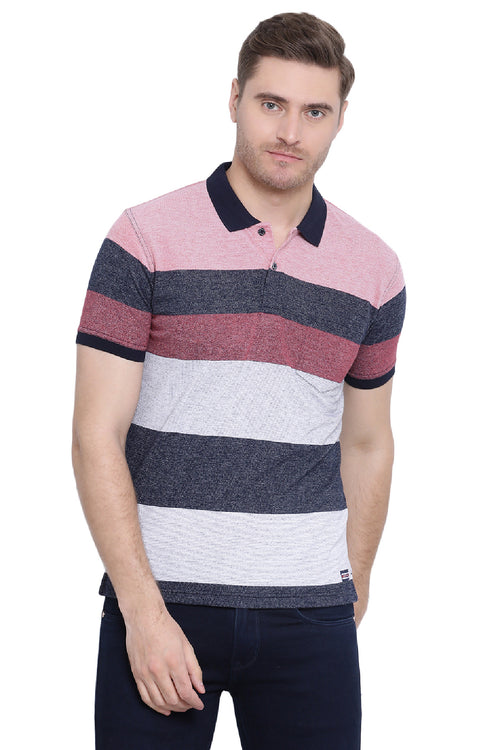 Regular Striper Polo T shirt