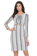 Front Cut Out Midi Dress