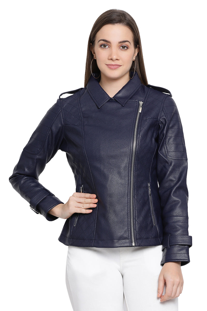 Wandered Solid Biker Jacket