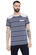 Axmann Casual Striped Round Neck T-Shirt