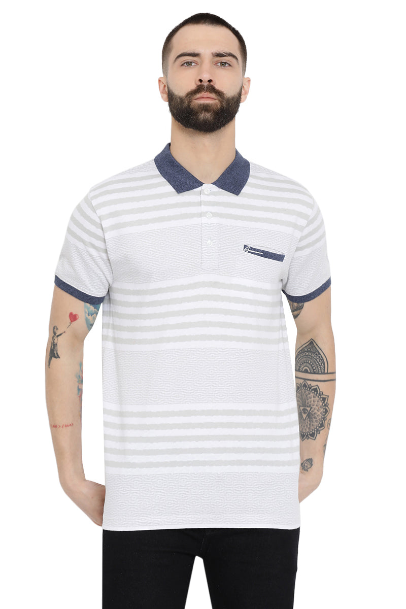 Axmann casual Striped Polo T-Shirt