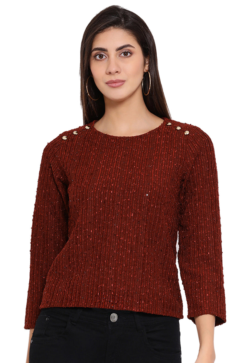 Red Charm Winter Top