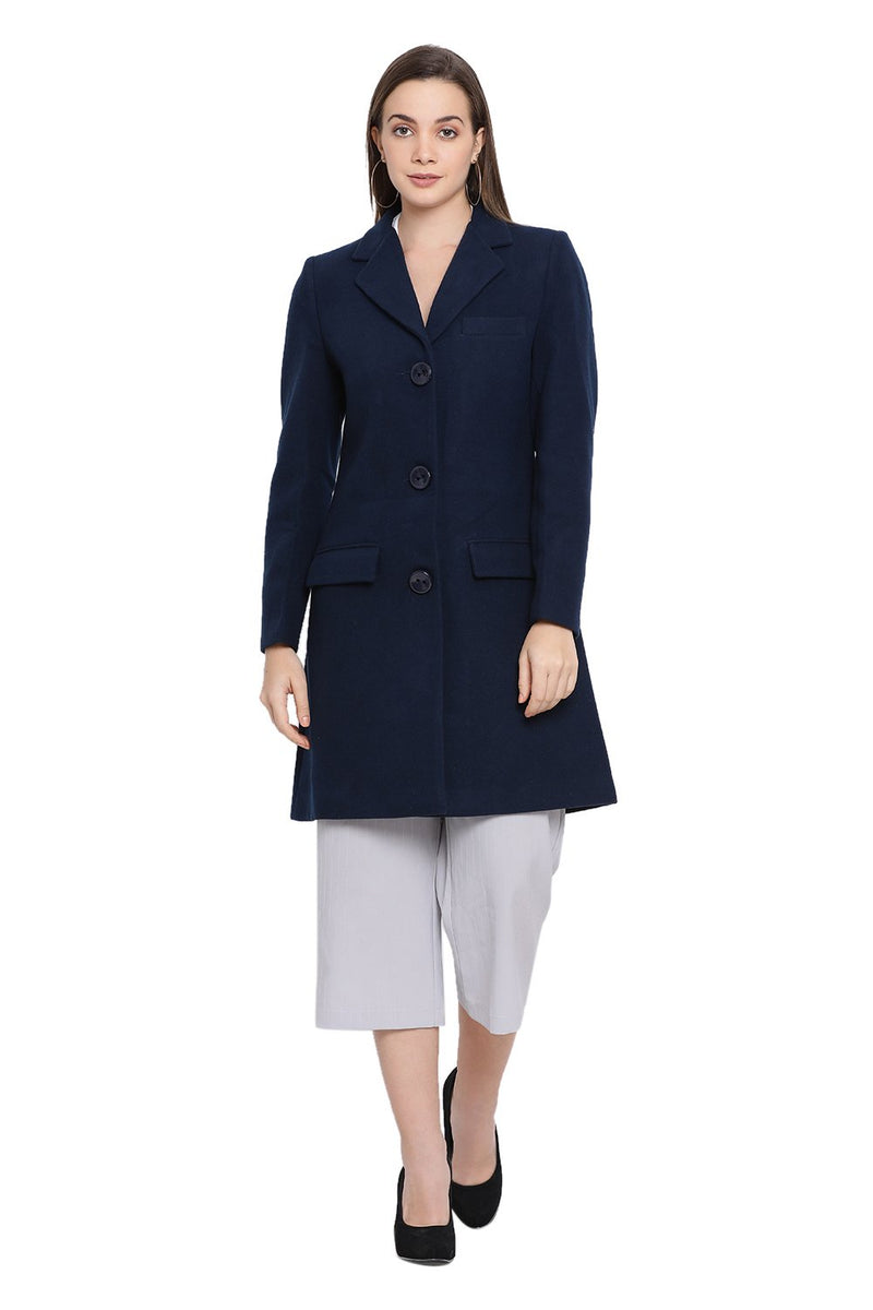 Solid Navy Coat