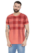 Axmann Shaded Check Casual T-Shirt