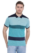 Ocean Stripe Polo T shirt
