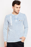 Axmann Denim Solid Full Sleeve T-Shirt - MODA ELEMENTI