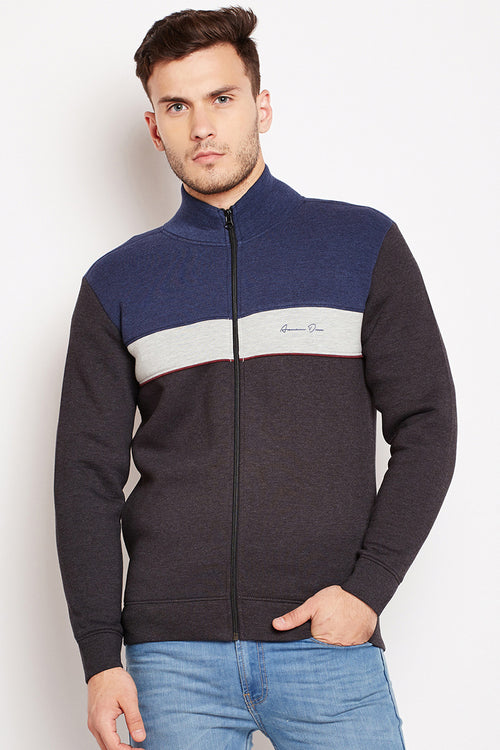 Axmann Color Block Zipper Sweatshirt - MODA ELEMENTI