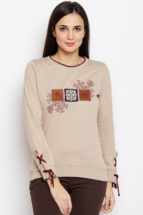 Mandala Print Detail Sweatshirt - MODA ELEMENTI