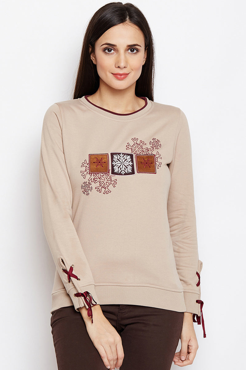 Mandala Print Detail Sweatshirt - MODA ELEMENTI