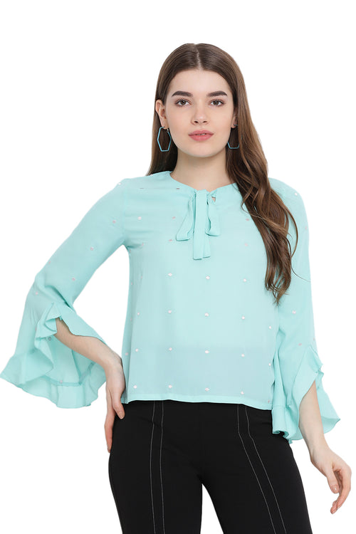 Mild Breeze Bell Sleeve Top