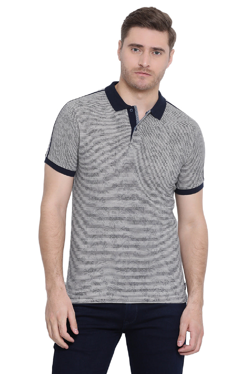 Striped Polo T shirt