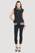 Front Zipper Designed Sweatshirt - MODA ELEMENTI