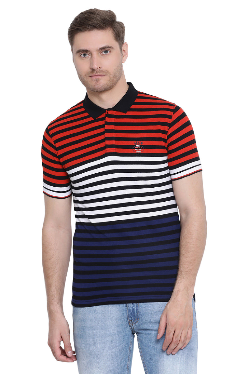 Heavy Striper Polo T shirt
