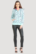 Full Sleeve Printed Zipper Hooded Sweatshirt - MODA ELEMENTI