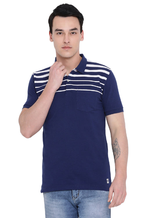 Axmann Panel Stripe Polo T-shirt